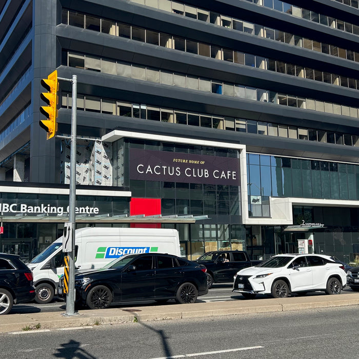 Cactus Club Cafe in Toronto glass vinyl