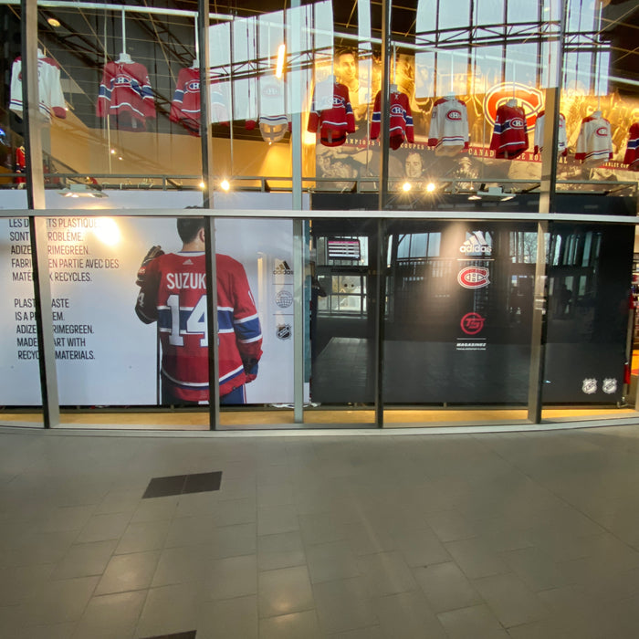 Adidas print at the Bell Centre in Montreal and also in Ottawa