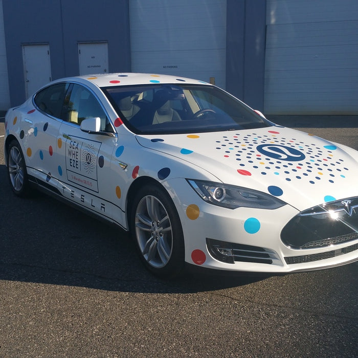 Lululemon Tesla Pace Car wrap