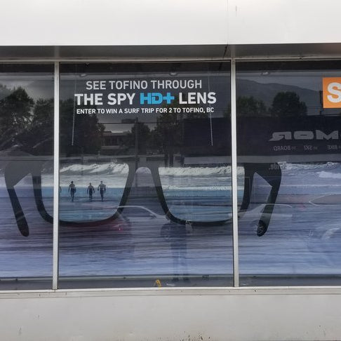 Spy window display at Pacific Boarder on W.4th in Vancouver