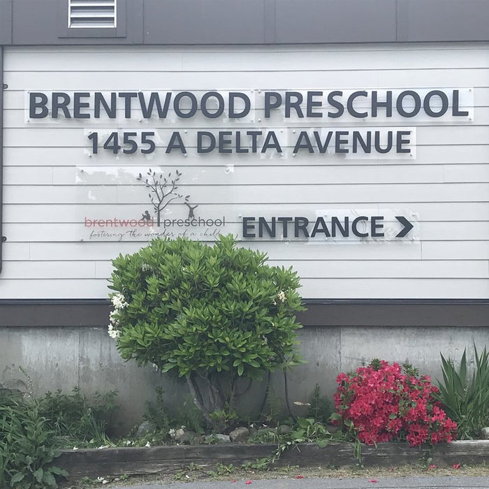 Giving back to the community - Brentwood Preschool signage