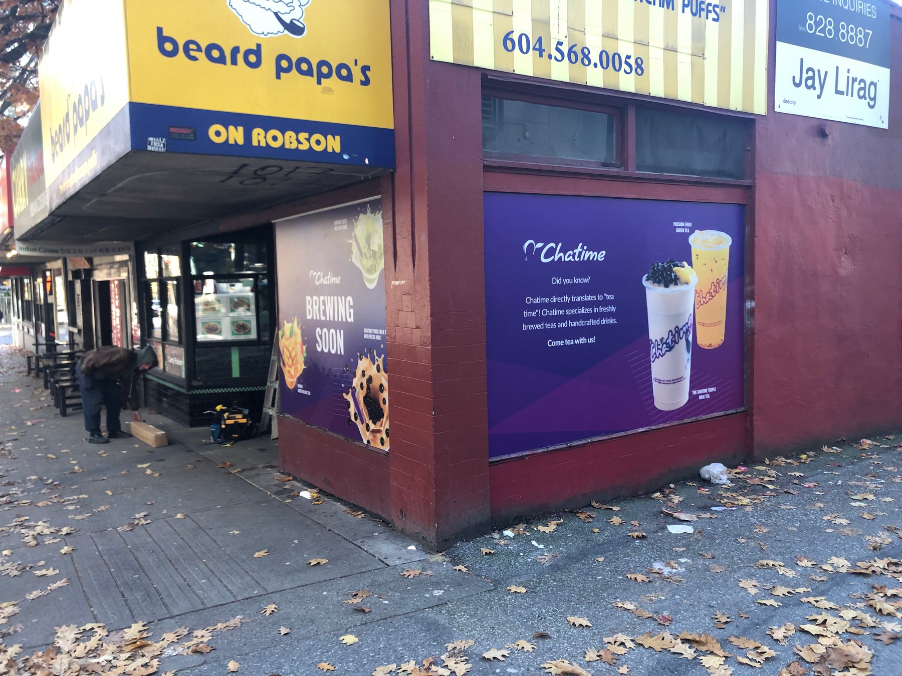 Chatime on Robson Street in Vancouver, BC