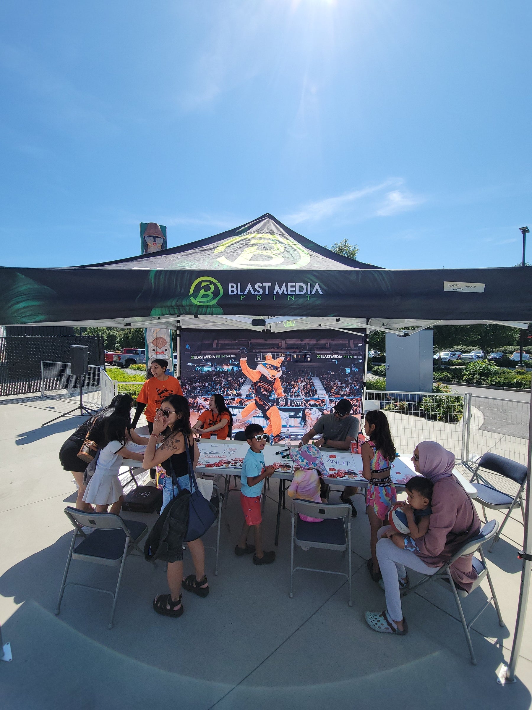 Vancouver Bandits Backyard BBQ X Blast Media Sign Making Station
