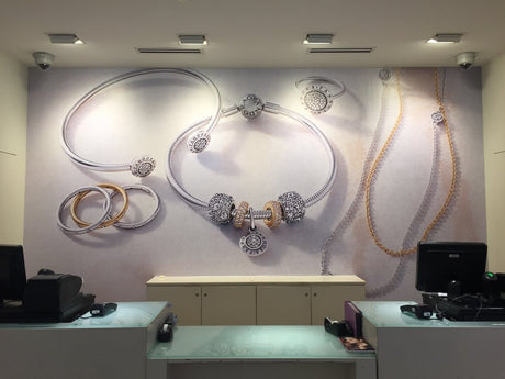 Wall murals at Pandora stores