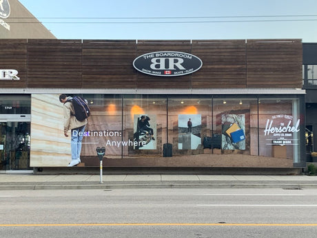 Herschel Window Display at Boardroom