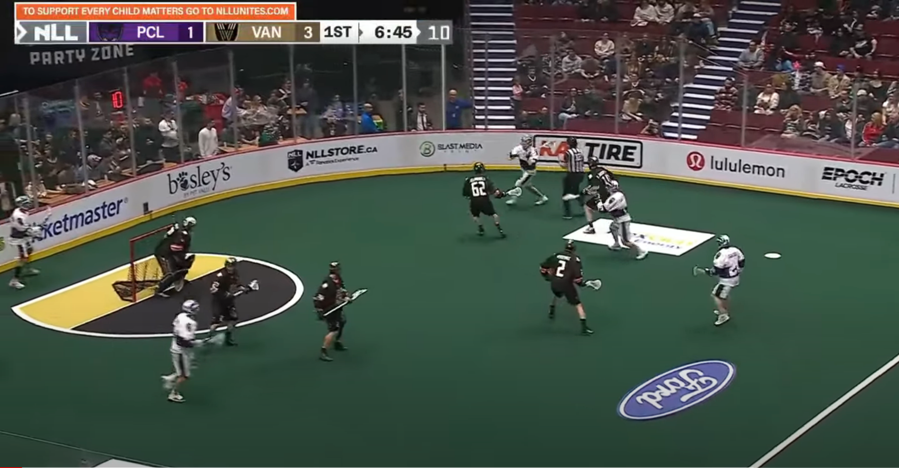 Blast Media Print Ads on boards at The Vancouver Warriors game