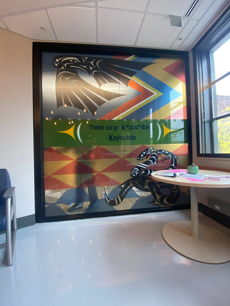 Indigenous artwork at Vancouver Coastal Health