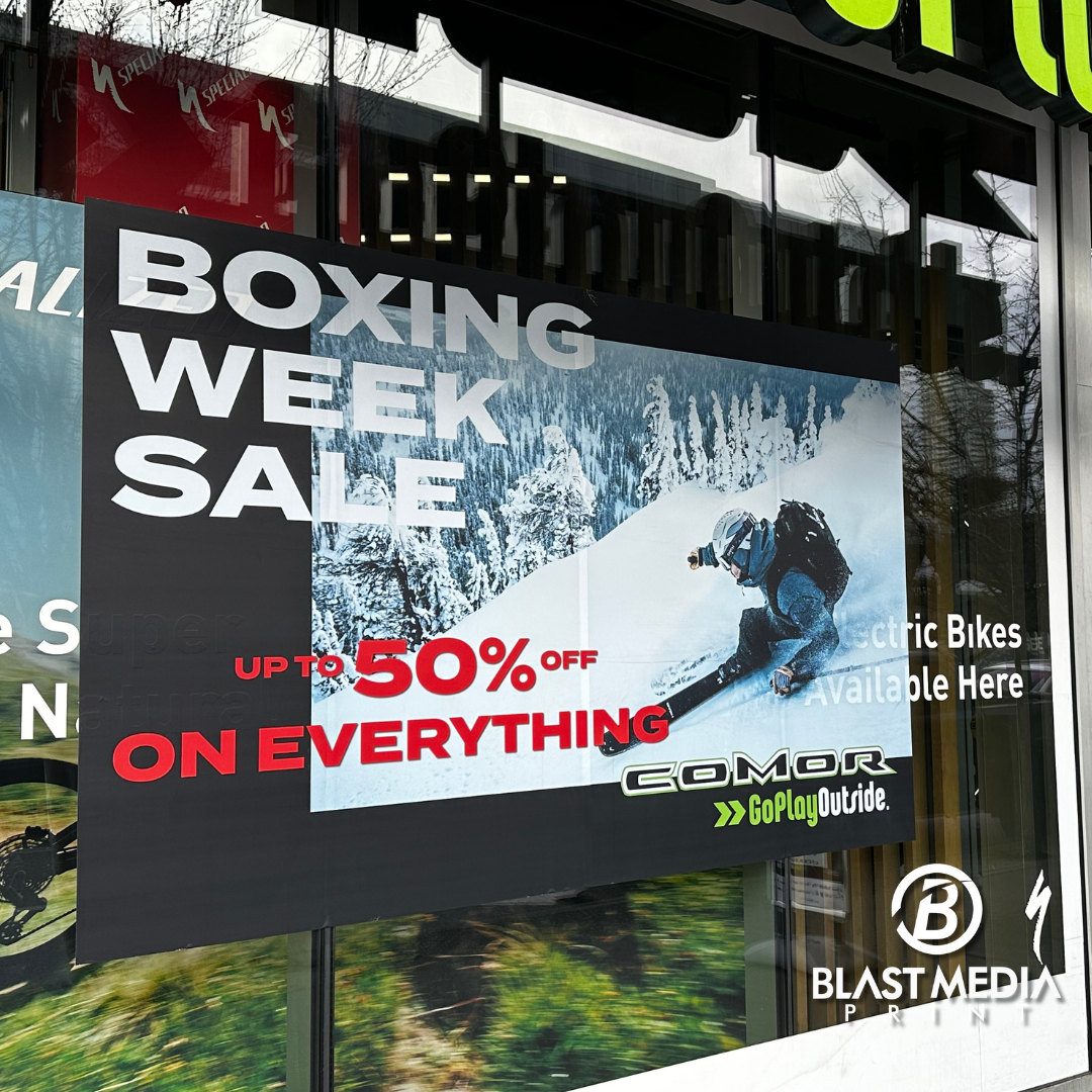 The Art of the First Impression: Boxing Week Window Graphics for Comor &amp; Pacific Boarder