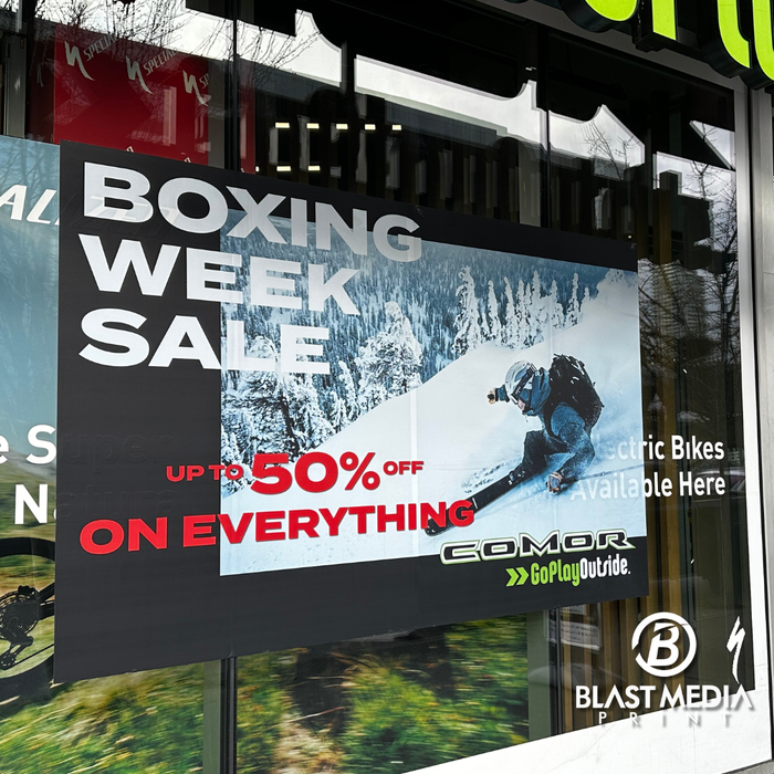 The Art of the First Impression: Boxing Week Window Graphics for Comor &amp; Pacific Boarder