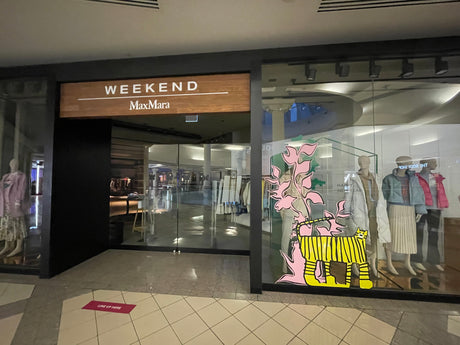 Max Mara x Weeknd window displays