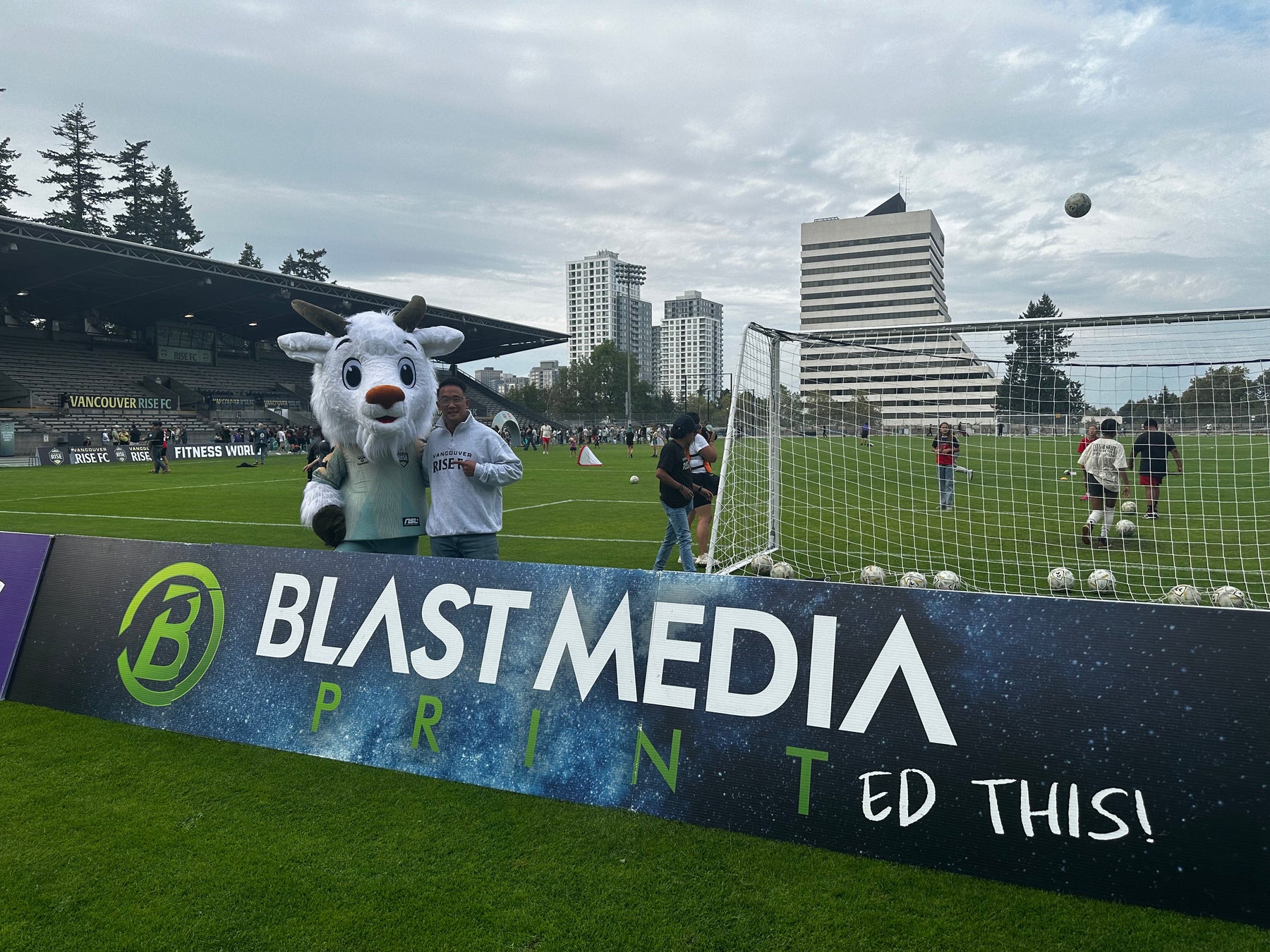 Introducing the mascot for the Vancouver Rise - Sunny the GOAT!