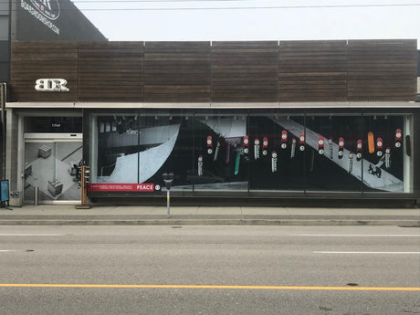 Element Skateboards window at Boardroom
