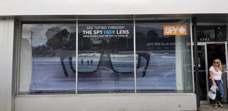 Spy window display at Pacific Boarder on W.4th in Vancouver