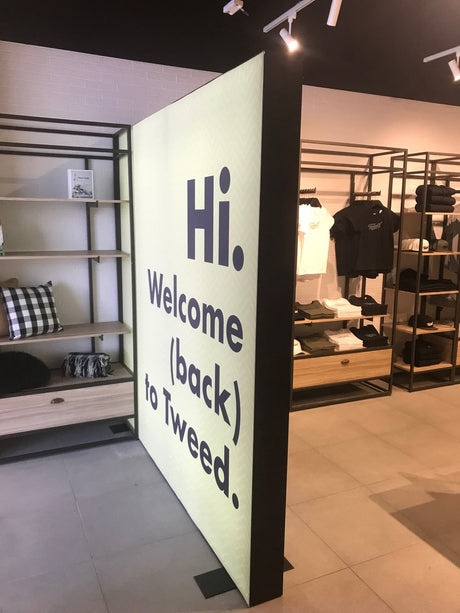 Light box for Tweed store In Winnipeg
