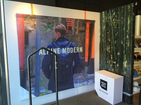 Plynth box + Fabric Banner at Te Koop in Toronto