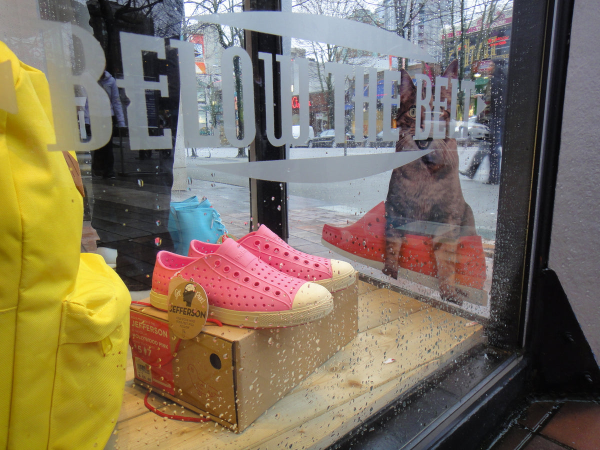 Below The Belt x Robson & Richmond Centre x NativeShoes = Wet Cats.