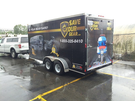 Lock it up! Saveyourgear.com 16ft trailer.