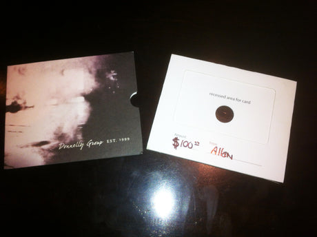 Gift Card Holders printed for Donnelly Hospitality Group