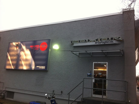Light Box Vinyl & Velcro Install @ Comor on West 4th Ave