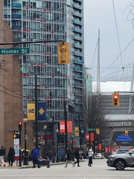 Street Pole Banners Reverse Image visible on the opposite side