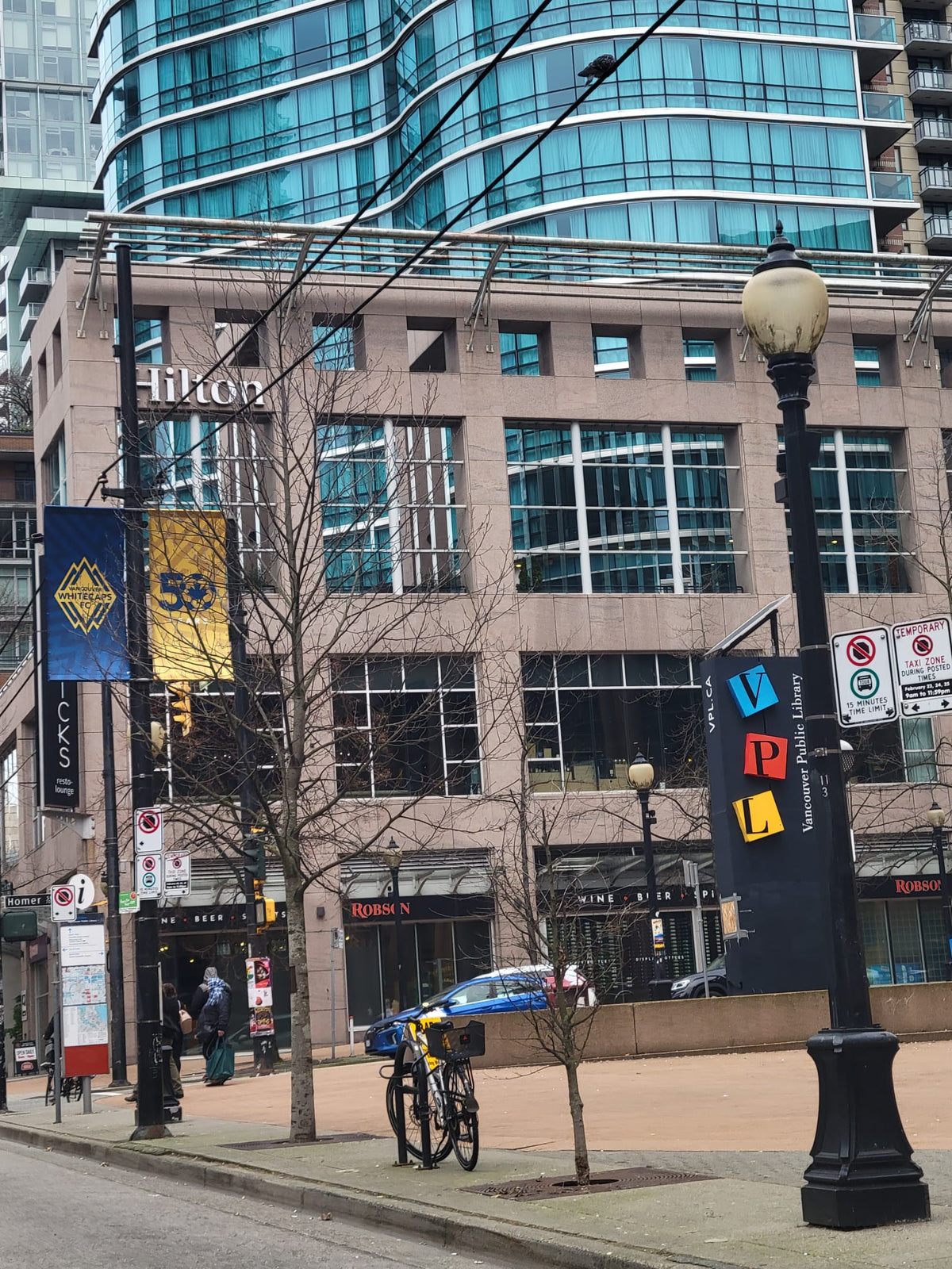  Street Pole Banners _ Vancouver Public Library Homer and Robson St