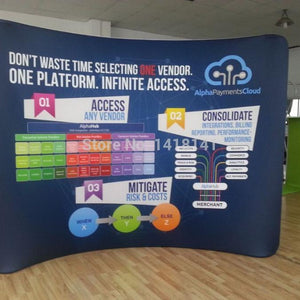 Curved Tension Fabric Backdrop Media Walls