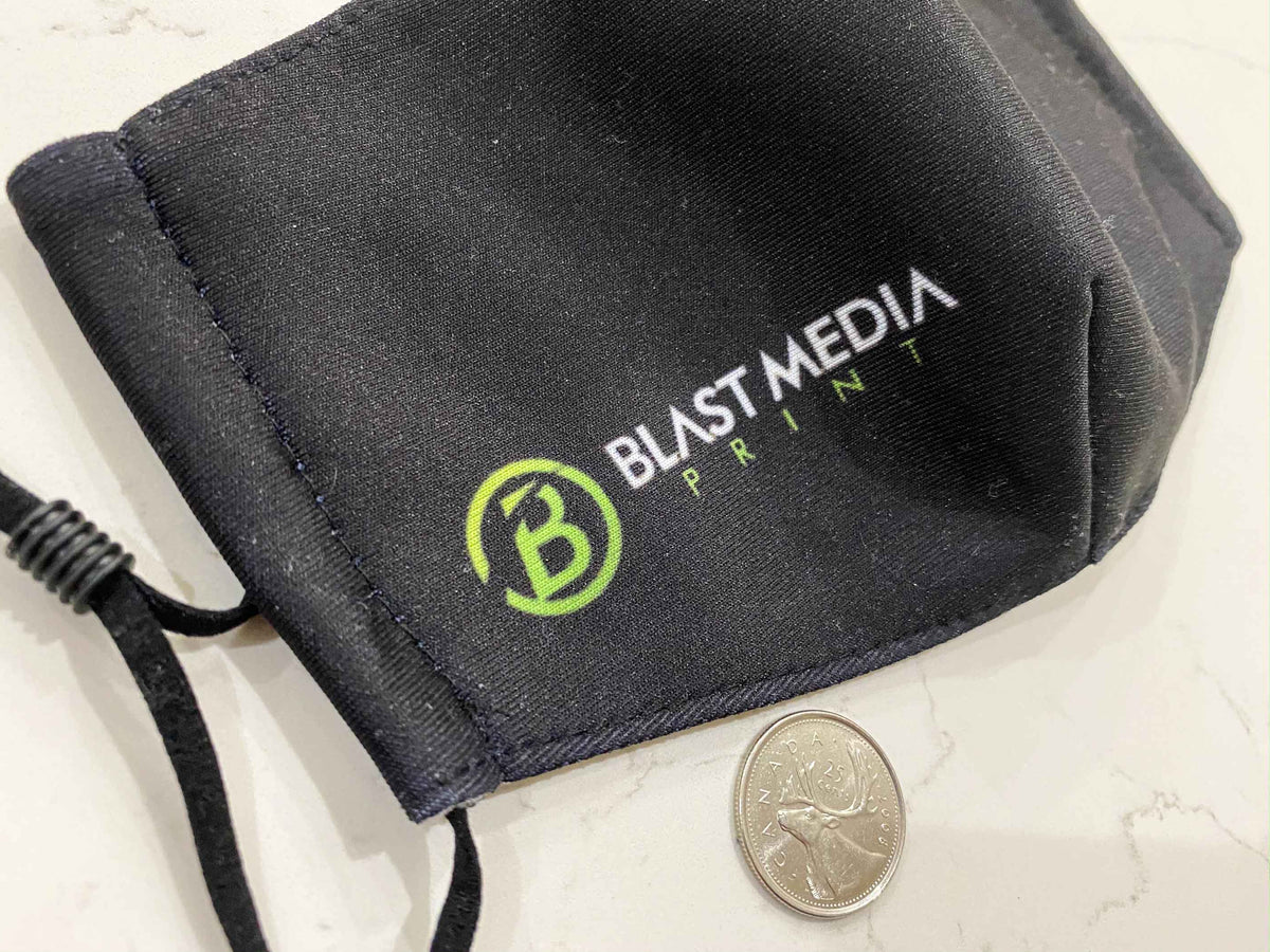 Custom Printed 3-Layer Washable Face Masks with Adjustable Ear Loops (includes 2.5 PM filter, Minimum Order of 30)