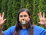 Custom Printed 3-Layer Washable Face Masks with Adjustable Ear Loops (includes 2.5 PM filter, Minimum Order of 30)